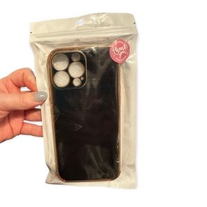 Apple iPhone 13 Pro Max Case- Black trimmed in gold NWT